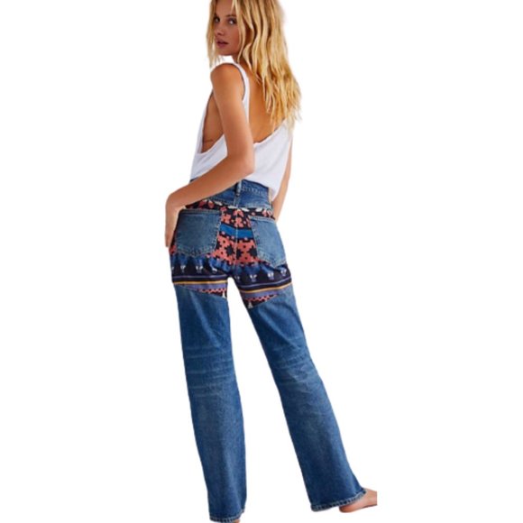 Free People Rocky Mountain Straight Jeans - NEW - Picture 1 of 12
